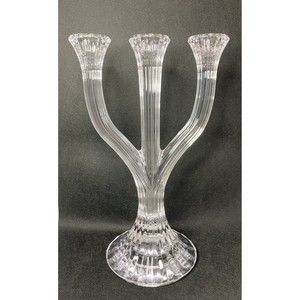 Mikasa Crystal PARK LANE Candelabra Three Candle Holder 10.75" Tall Austrian